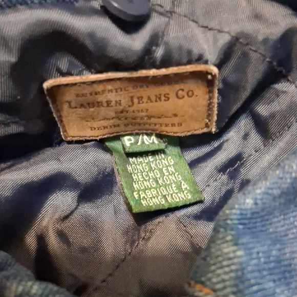 Lauren Jeans Co Denim Trucker Jacket Authentic Dry Goods Womens Lined Medium - Picture 4 of 5